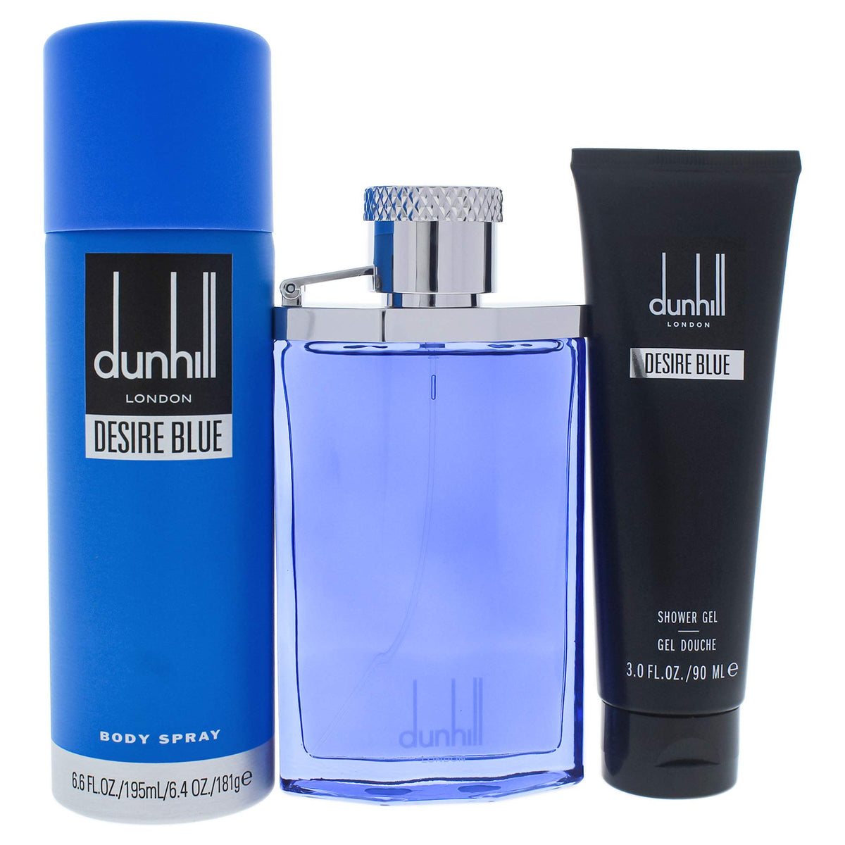 Alfred Dunhill Desire Blue - 3Pc Gift Set 3.4oz Edt Spray, 3oz Shower Gel, 6.oz Body Spray3 Stück