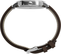 Timex Easy Reader Men's 43mm Leather Strap Watch-Brown