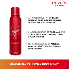 Revlon Charlie Perfumed Body Spray for Women (150ml each, Combo of 3)