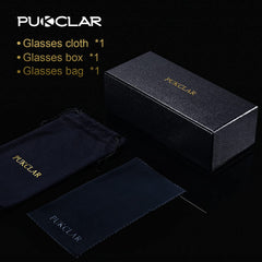 PUKCLAR Pilot Men Polarized Sunglasses Lightweight Rectangular Sunglasses for Man Women with UV400 Protection for Driving Golf