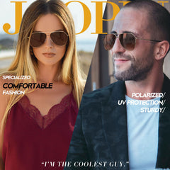 Joopin Sunglasses for Men Women, Polarized Classic Sunglasses Lightweight Metal Frame UV400 Protection