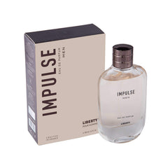 Liberty LUXURY Impulse Perfume for Men, Aromatic Tonic, Grapefruit, Exotic Spices, Sensual Musk Notes, Long Lasting Smell, Eau de Parfum (EDP) - (Impulse, 100ml / 3.4 oz)