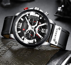 CURREN Stainless Steel Chronograph Men's Watch (Black Dial Black Colored Strap)
