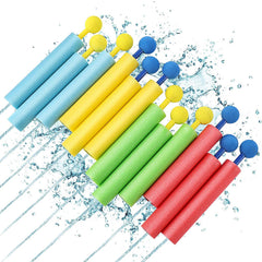 Water Blaster, 12 Pcs Foam Squirt Toys for Kids, 30 ft Range Pool Water Squirter, Foam Water Toys Shooter for Summer Swimming Pool Beach