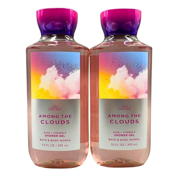 Bath & Body Works Shower Gel, Set of 2 Bottles, Each Bottle 10oz (Among The Clouds)