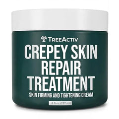 TreeActiv Crepey Skin Repair Cream, 8 oz Firming Body & Neck Cream with Hyaluronic Acid, Glycolic Acid & Shea Butter, Helps Crepey Skin Look Smoother 8 Fl oz