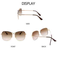 FEISEDY Womens Pilot Sunglasses Oversized Butterfly X Shape Design Cateye Cute Lady Sunglasses B2738