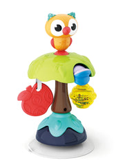 Hola Smart Owl Highchair Toy with Suction – Sensory Development Toy for Babies 6M+, Stimulates Vision, Hearing, and Touch, Fine Motor Skills, Non-Toxic and Easy to Clean, Mealtime Toys