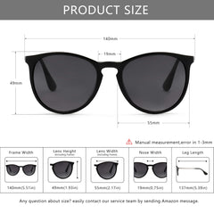 SUNGAIT Vintage Round Sunglasses for Women Men Classic Retro Designer Style