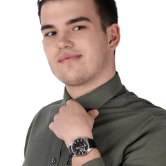 Orient Mens Automatic Watch, Analog Display and Leather Strap RA-AR0005Y10B