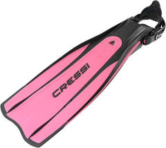 Cressi Pro Light Premium Scuba Diving Heel Fins - Black/Pink