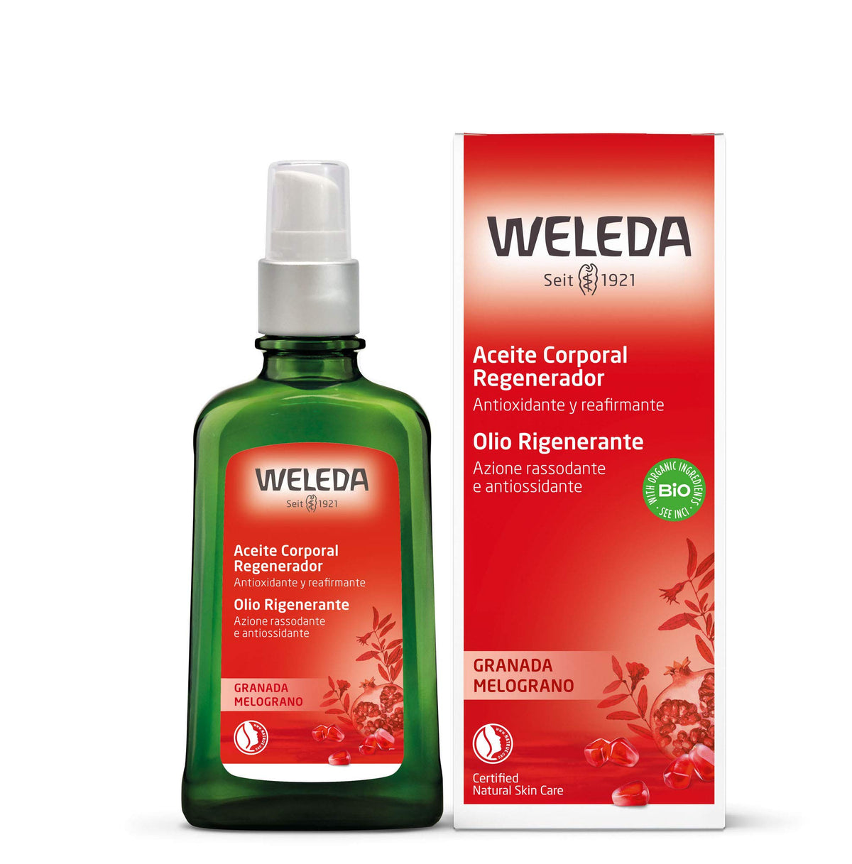 Weleda body oil, pomegranate, 100 ml