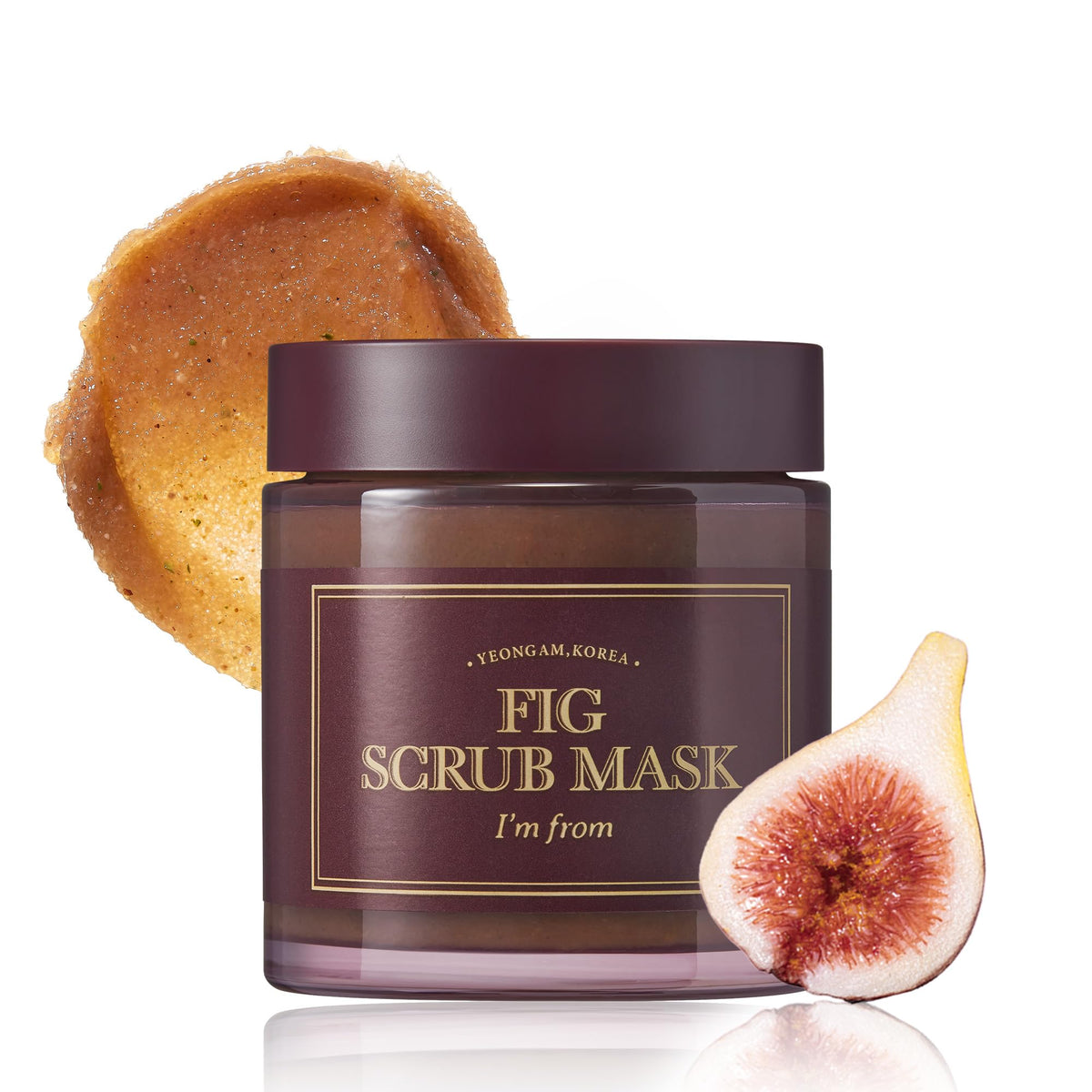 I'm from Fig Scrub Mask, Exfoliating, Moisturizing Mask, Korean Exfoliator, Organic Skin Care - 120g