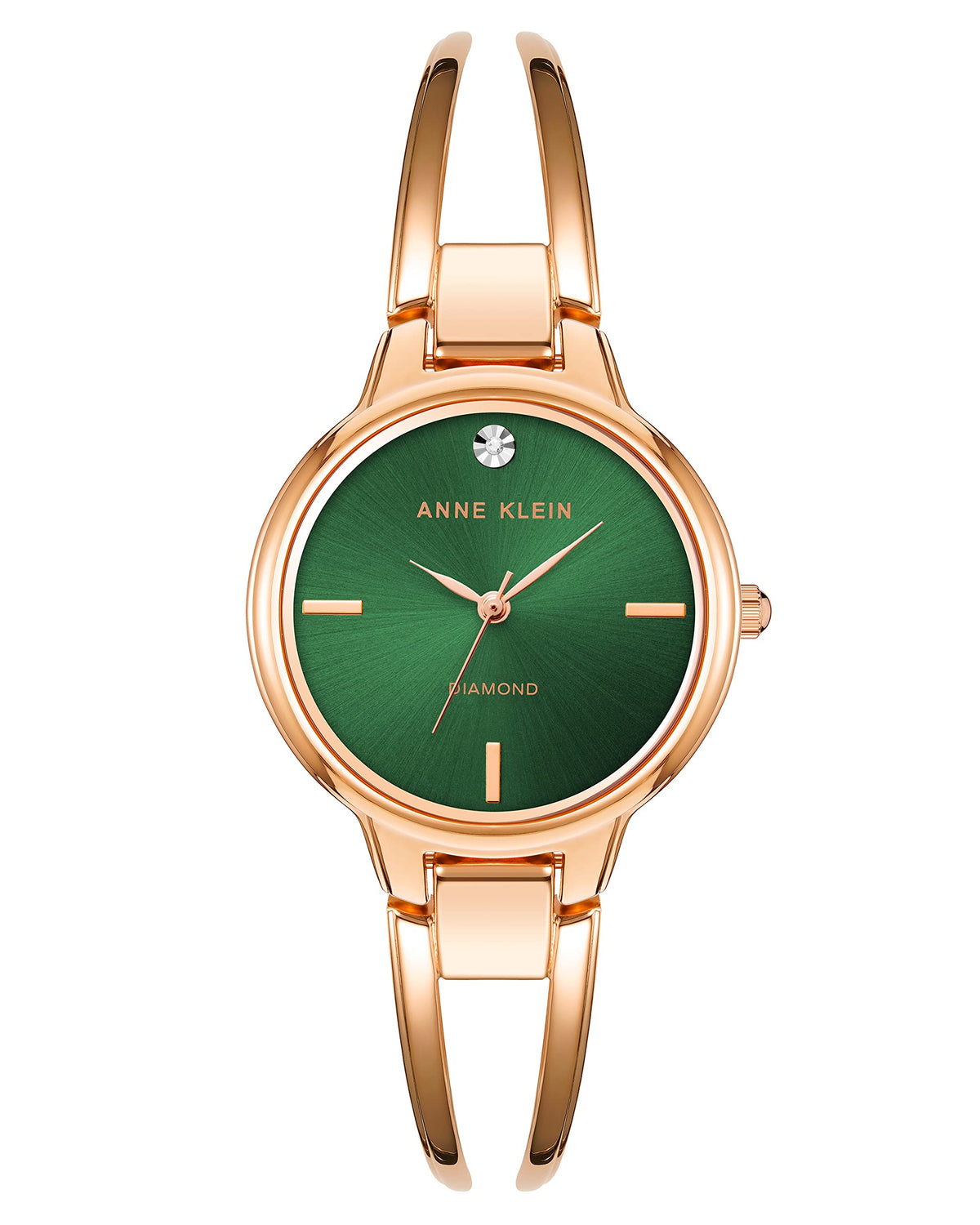 Anne Klein Women's Genuine Diamond Dial Bangle Watch