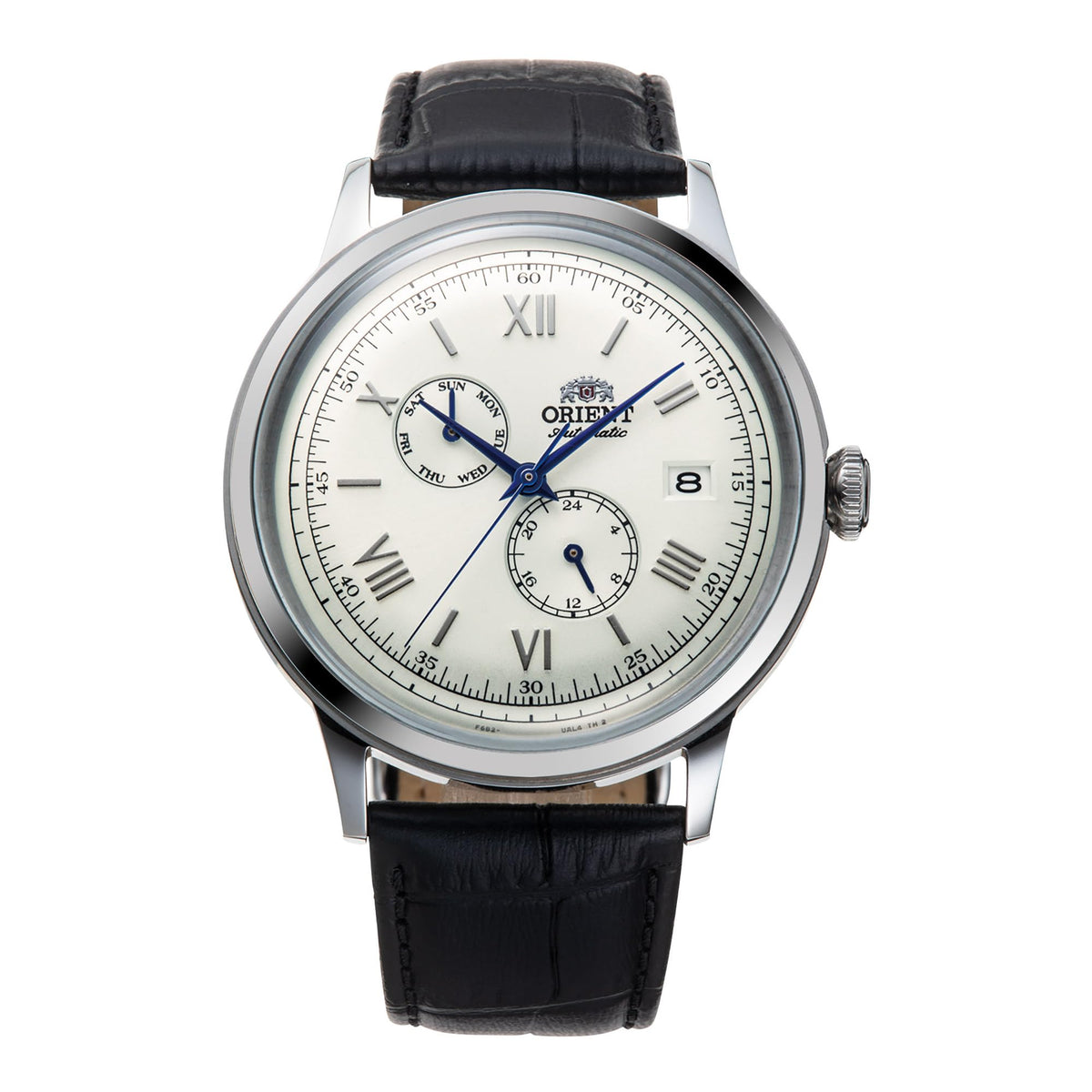 Orient Bambino Version 8 Weekly Calendar Automatic Dress Watch Model: RA-AK0701S30B, White