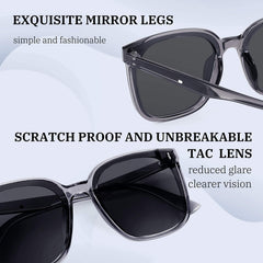 FEISEDY Women Oversized Vintage Polarized Sunglasses Square Cute Trendy Classic Simple Men B2758