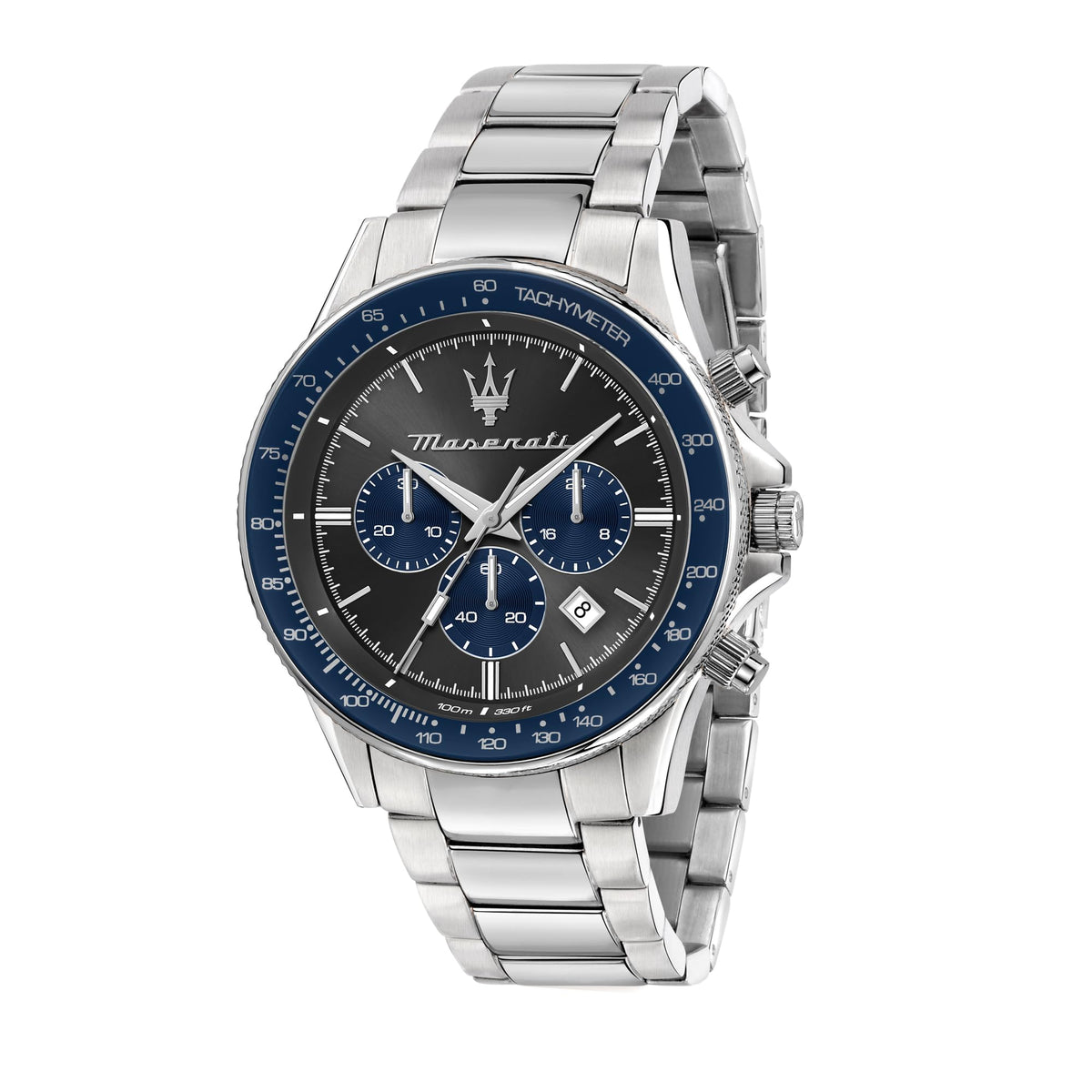 Maserati Sfida Men's Watch Limited Edition Chronograph Analogue - R8873640018, silver, 44mm, Bracelet