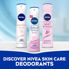 NIVEA Antiperspirant Spray for Women, 48h Protection, Natural Radiance, 2x150ml