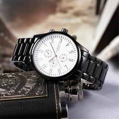 CURREN Men Watch Waterproof Japan Imported Movement Business Casual Luxury Watch Valentines Day Gifts for him 8046 - Black