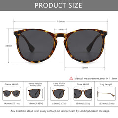 SUNGAIT Vintage Round Sunglasses for Women Men Classic Retro Designer Style