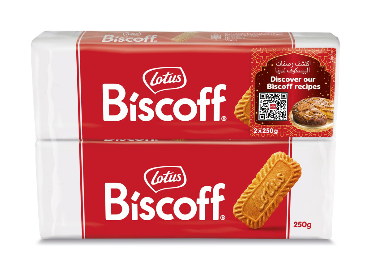 Lotus Biscoff | Caramelized Biscuit Cookies | 250g each | Pack of 2