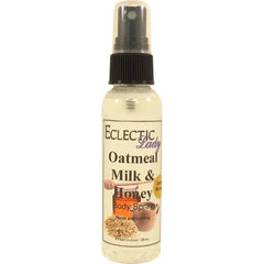 Eclectic Lady Oatmeal Milk And Honey Body Spray, Double Strength, 2 ounces, Body Mist for Women with Clean, Light & Gentle Fragrance, Cologne with Soft, Subtle Aroma For Daily Use