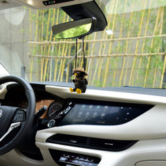 Kiofs Swinging Duck Car Hanging Ornament, Cool Car Hanging Accessories for Rear View Mirror, Cute Car Pendant Swinging Sunglasses Duck Hanging Swing
