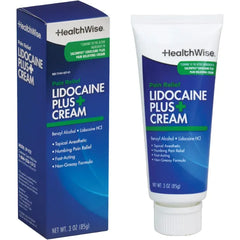 HealthWise Lidocaine Plus+ 4% Pain Relief Cream, 3 oz