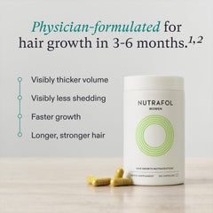 Nutrafol Women Hair Growth Supplement. Clinically Proven for Visibly Thicker, Stronger Hair (1 Month Supply [Refill Pouches]) (1 Refill Pouch)