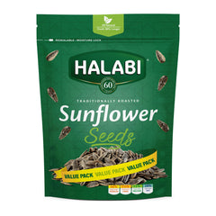 Halabi Traditionally Roasted Sunflower Seeds, All Natural Ingredients Healthy And Nutritious Snacks Longer Freshness Resealable Bag - 250G