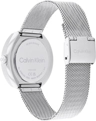Calvin Klein Analogue Multifunction Quartz Watch for Women Shape Collection with Stainless Steel Bracelet - Silver/Grey
