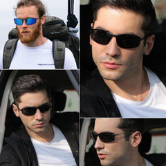 Polarized Sunglasses Mens Womens Cool Fishing Driving Hiking Ultralight Retro Wrap Around Travel sun glasses UV Protection