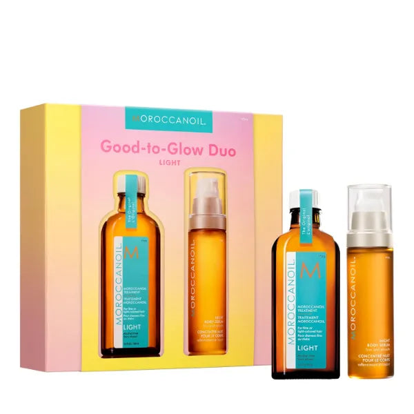 Moroccanoil Good to Go Glow Light Duo – Moroccanoil Treatment Light hair oil & Night Body Serum