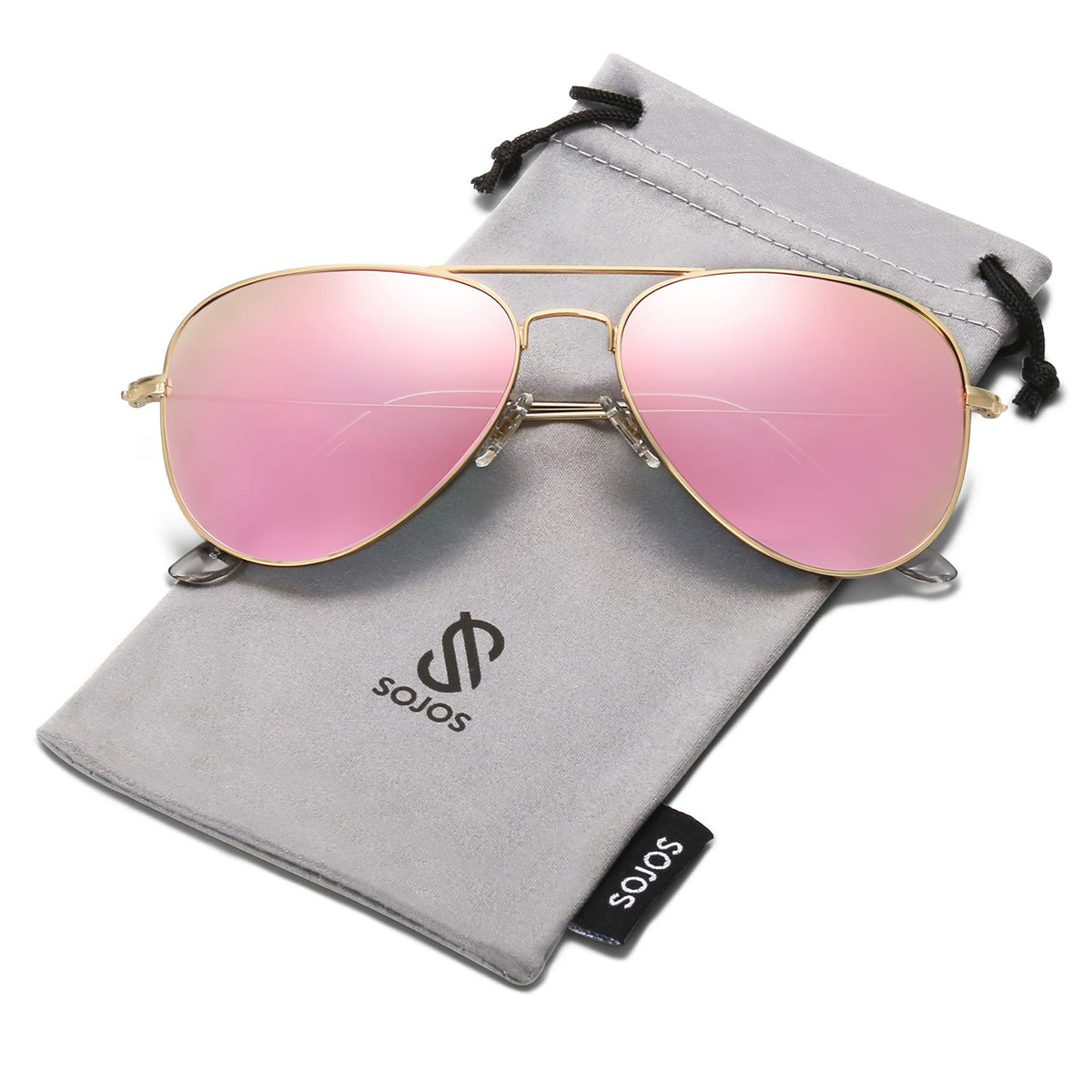 SOJOS Classic Aviator Polarized Sunglasses Mirrored UV400 Lens SJ1054