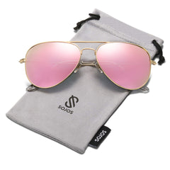SOJOS Classic Aviator Polarized Sunglasses Mirrored UV400 Lens SJ1054