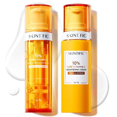 SKINTIFIC Dual-Chamber Vitamin C Brightening Serum – 10% Pure C, Dark Spot Corrector, Oxidation-Proof with UV Shield