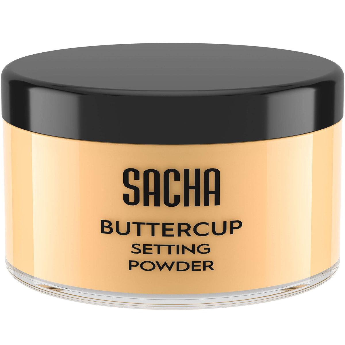 Sacha Cosmetics BUTTERCUP POWDER. No ashy flashback in selfies and photos. Flash-friendly loose face powder for medium to deep skin tones. 1.25 oz