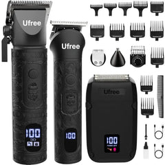 Ufree Beard Trimmer, Hair Clippers Mens Shaver Electric Razor, Hair Trimmer for Men Cordless Barber Clippers and Trimmers Set, Hair Cutting Kit for Men Grooming Gifts