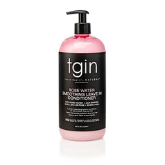 tgin Rose Water Smoothing Leave In Conditioner for Curly, Coily and Wavy Hair, Moisturizes, Detangles, and Smooths Curls, 32 oz Jumbo Size