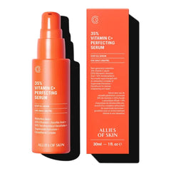 Allies of Skin 35% Vitamin C Extra Strength Serum | Waterless Professional Grade Face Serum with Niacinamide | Highly Concentrated Formula to Plump & Firm Skin, Hydrating Anti-Aging Skincare - 1 oz