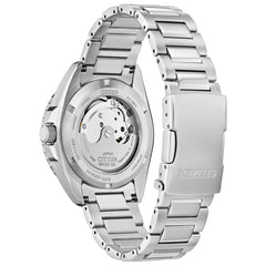 Citizen Men's Automatic Stainless Steel Watch, Blue Dial, Black and Silver Bezel, 3 Hand Day/Date (Model: NH7530-52M)