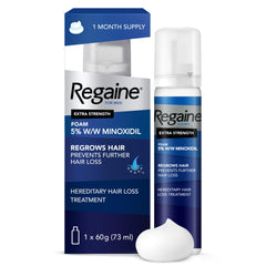 Regaine Men Foam 5% Minoxidil, clinically proven to stimulate hair growth, 60g Single Pack