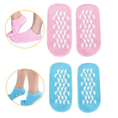 Pnrskter Moisturizing Socks, Gel Socks Soft Moisturizing Gel Socks, Gel Spa Socks for Repairing and Softening Dry Cracked Feet Skins, Gel Lining Infused with Essential Oils and Vitamins