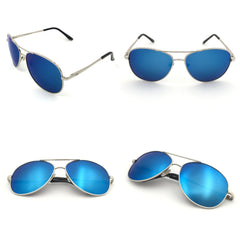 J+S Premium Military Style Classic Aviator Sunglasses, Polarized, 100% UV protection for Men Women
