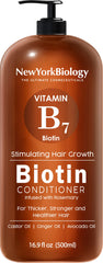 NEW YORK BIOLOGY THE ULTIMATE COSMECEUTICALS Biotin Conditioner for Hair Growth and Thinning Hair – Thickening Formula for Hair Loss Treatment – For Men & Women – Anti Dandruff - 16.9 fl Oz