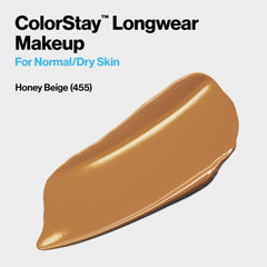 (Honey Beige) - Revlon ColorStay Makeup for Normal/Dry Skin SPF 20, Longwear Liquid Foundation, with Medium-Full Coverage, Natural Finish, Oil Free, 455 Honey Beige, 30ml