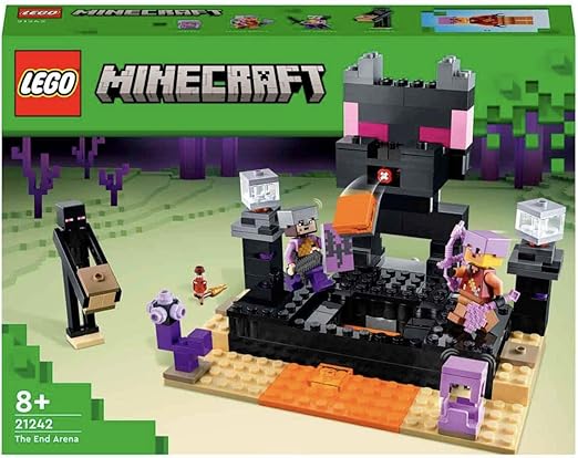 LEGO 21242 Minecraft The End Arena, Player-vs-Player Battle Playset, Action Toys for Kids, Boys & Girls 8 Plus Years Old, with Lava, Ender Dragon and Enderman Figures