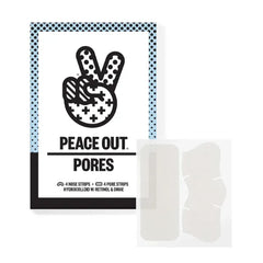 PEACE OUT Pore Strips for Nose and Face, Oil Absorbing Hydrocolloid Blackhead Remover, Pore Minimizing Strips with Retinol, Multi-Use Face Strips for Clogged Pores (8 count)