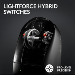 Logitech G PRO X SUPERLIGHT 2 LIGHTSPEED Wireless Gaming Mouse, 4K Polling, Lightweight, LIGHTFORCE Hybrid Switches, HERO 2 Sensor, 32,000 DPI, 5 Programmable Buttons, USB-C Charging, PC & Mac - White