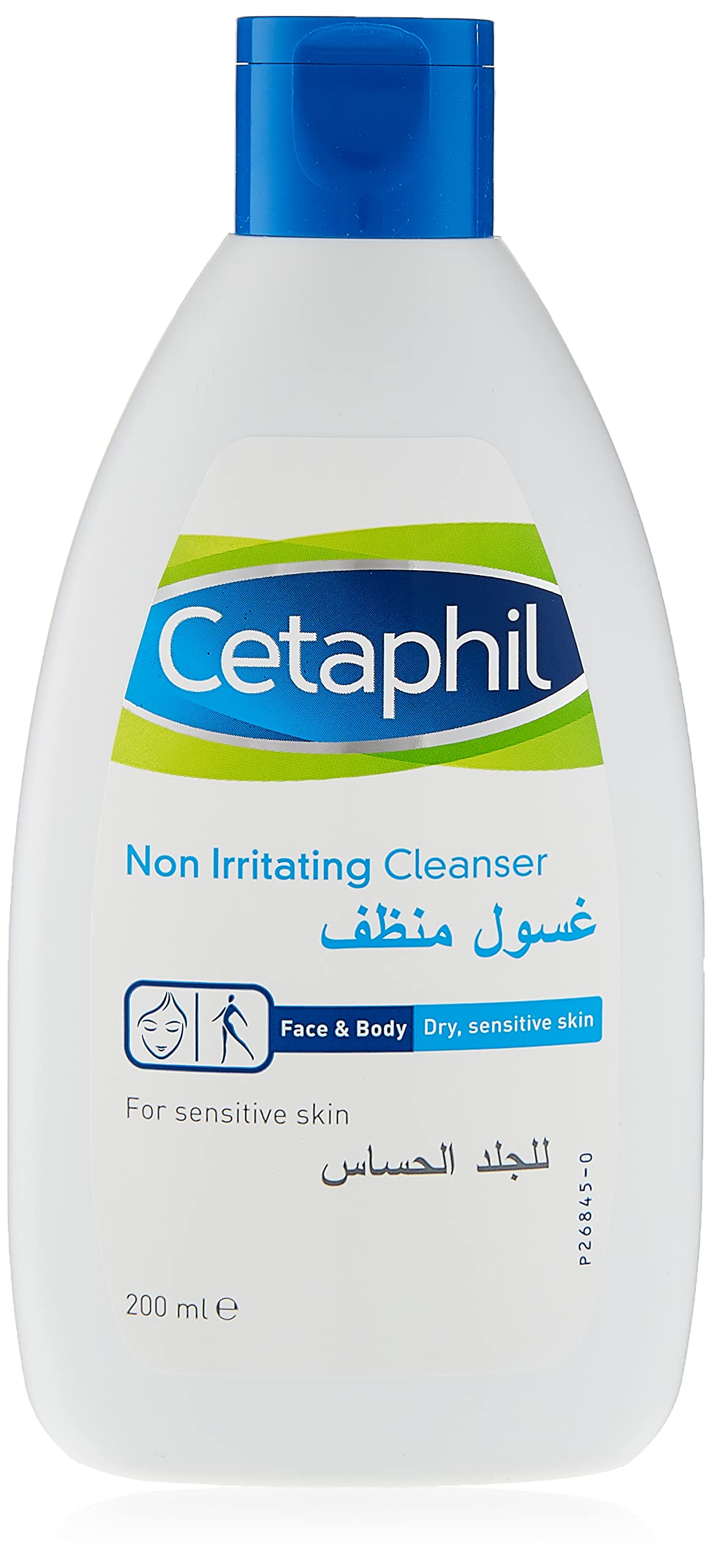 Cetaphil Non Irritating Cleanser, Face & Body Wash for Men & Women, Normal to Dry and Sensitive Skin, Unscented, 200 ml